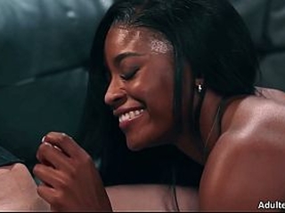 Ebony Babe Nicole Kitt Sucks Her Tranny GF Ariel Demure'_s Big COCK
