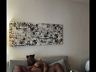 Sexy kitty cat  shemale stroker BLACK T GIRLS patravontesse strokes her fat uncut cut banana