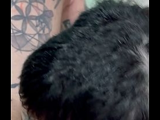 I do everything for Daddy: i piss on his big cock, drink his piss, deepthroat, and a messy finish
