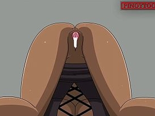 Yoruichi takes a double futa plowing