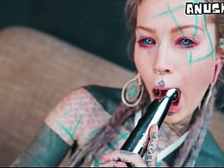 Rough Steel Dildo Anal &amp_ Messy Gape Closeup
