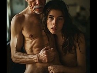 Very small petite 18 year old seduced by old Grandpa &amp_ Fucked like a slut ( male voice over ) AI generated