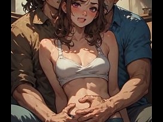 Step dad and friend fucks stepdaugher male AI voice over ( AI generated )