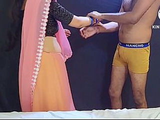 Thick and big ass horny bhabhi seductive teasing her virgin stepbrother in absence of her husband
